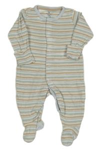 Šedo-barevný pruhovaný overal Mothercare