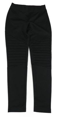 Černé tregíny s žebrováním Y.F.K.