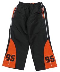 Černo-červené šusťákové podšité kalhoty s čísly - Cars Disney