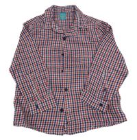 Tmavomodro-červeno-bílá kostkovaná košile Little Kids