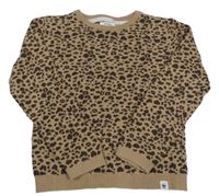 Hnědý svetr s leopardím vzorem F&F