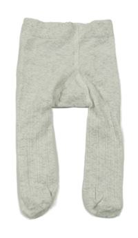 Světlešedé melírované vzorované punčocháče H&M