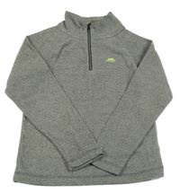 Tmavošedo-černá pruhovaná fleecová funkční mikina Trespass