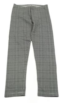 Černo-bílé kostkované legíny C&A