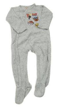 Šedý melírovaný sametový overal s Paw Patrol Nickelodeon