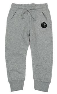 Nové - Šedé melírované tepláky F&F