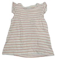 Světlerůžovo-růžové pruhované tričko H&M