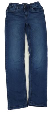 Tmavomodré teplákové slim fit rifle Europe Kids