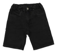 Černé riflové slim fit kraťasy H&M