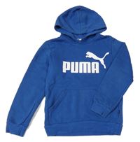 Modrá mikina s logem a kapucí Puma