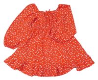 Červené květované šaty Primark