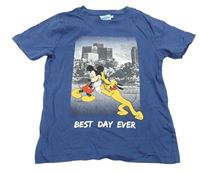 Tmavomodré tričko s Mickeym a Plutem Disney