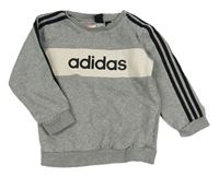 Šedá mikina s logem Adidas