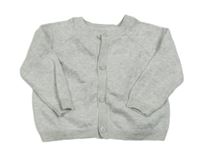 Šedý melírovaný lehký propínací svetr Next