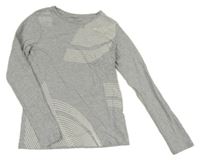 Šedé melírované vzorované triko Esprit