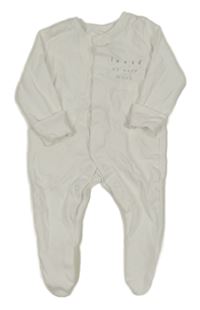 Bílý overal s nápisy 