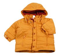 Pomerančová šusťáková zimní bunda s kapucí H&M