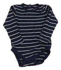 Tmavomodro-bílé pruhované body F&F