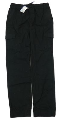 Nové - černé plátěné kalhoty s kapsami Denim Co.