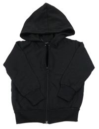 Černá propínací mikina s kapucí 