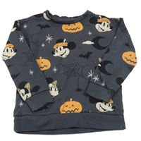 Tmavošedá mikina s Mickeym a dýněmi George