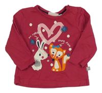 Tmavorůžové triko se zvířátky Liegelind