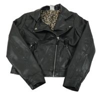 Černý crop koženkový křivák Y.F.K.