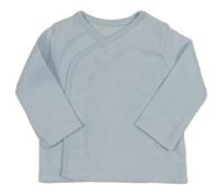 Světlemodré zavinovací žebrované triko Matalan