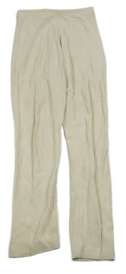 Smetanové žebrované legíny H&M