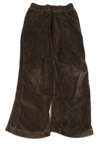 Hnědé sametové tepláky Zara