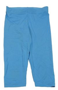Modré crop sportovní legíny 
