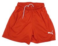 Červené sportovní funkční kraťasy s logem Puma