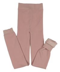 Světlerůžové thermo punčochové legíny 