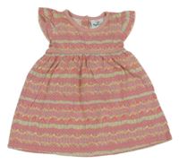 Růžovo-žluté vzorované šaty Topomini