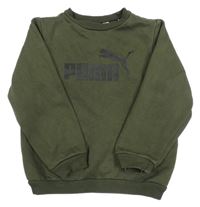 Tmavozelená mikina s logem Puma