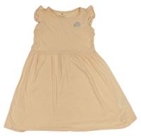 Meruňkové bavlněné šaty s duhou H&M
