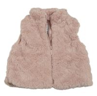 Růžová kožešinová podšitá vesta Primark