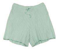 Tyrkysové žebrované úpletové kraťasy H&M