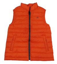 Červená šusťáková zateplená vesta s nápisem Mayoral