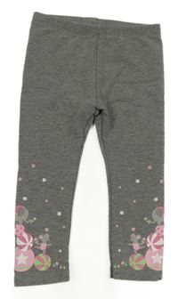 Šedé legíny se slony a míči Topolino