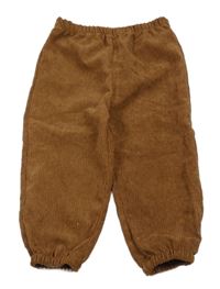 Hnědé žebrované kalhoty Shein