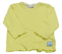 Žluté žebrované triko Ergee