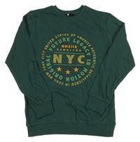 Tmavozelená mikina s nápisy V by Very