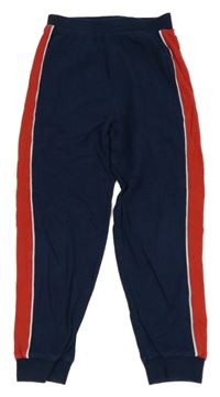 Tmavomodro-červené lehké tepláky s pruhy Next