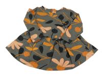 Šedo-barevné květované šaty 