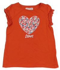 Červené tričko se srdcem H&M