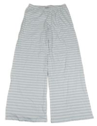 Bílo-světlemodré pruhované pyžamové kalhoty H&M