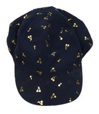 Tmavomodrá kšiltovka s třešněmi H&M