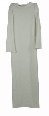 Dámské bílé vzorované midi šaty 