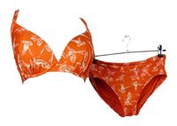 Dámské červené vzorované dvoudílné plavky M&S vel. 70E